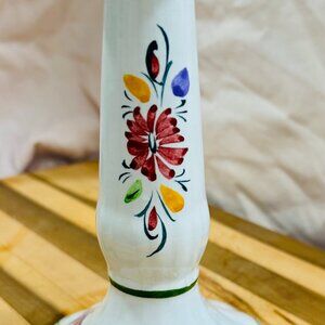 Vintage  Hand Painted  & Stamped Candle Stick